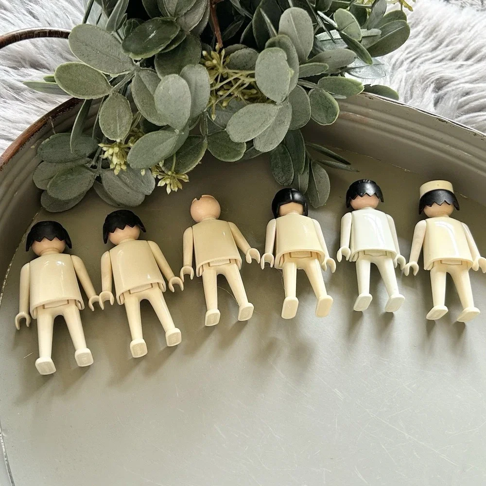 Vintage Playmobil Medical Hospital Nurse Doctor Figures Lot X6 1974 Klicky